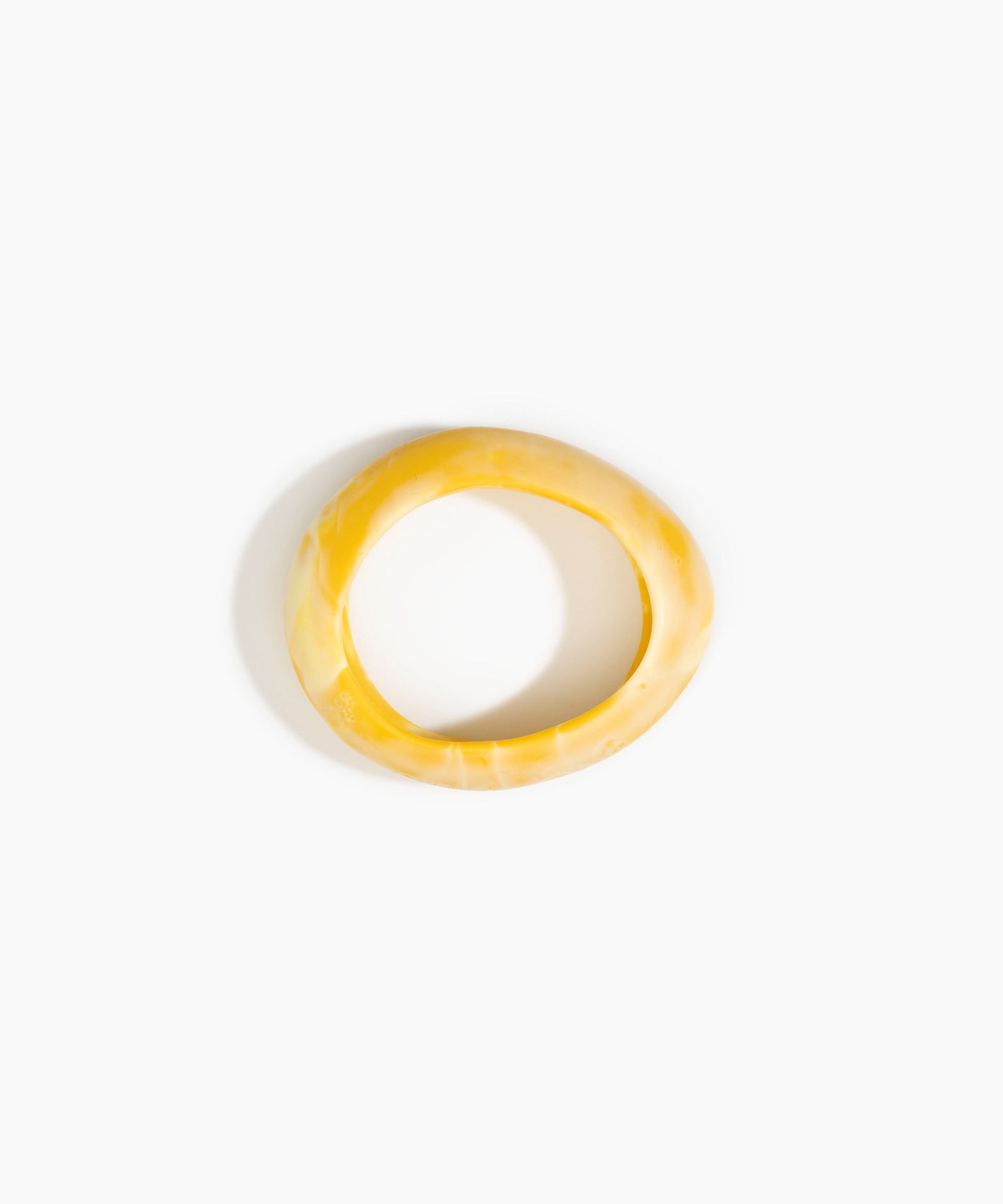 Dinosaur Designs Medium Rock Bangle in Daisy color resin with Wide Fit