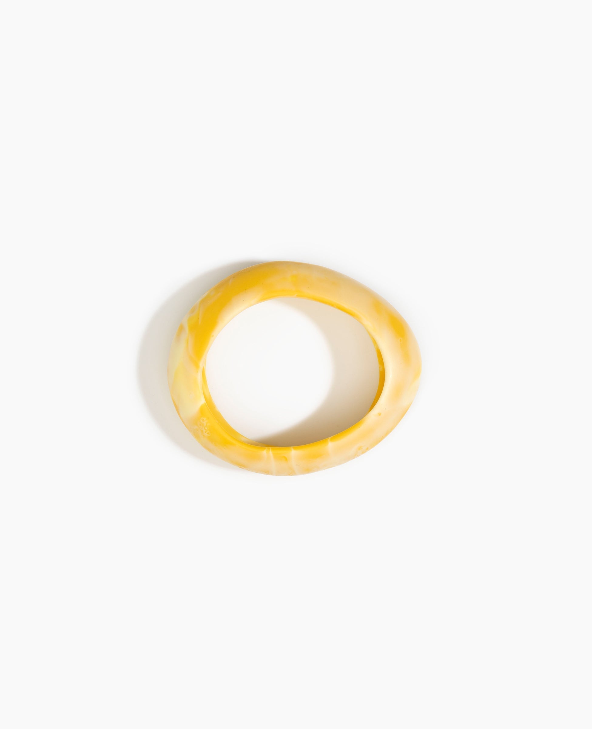 Dinosaur Designs Medium Rock Bangle in Daisy color resin with Wide Fit