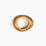 Dinosaur Designs Medium Rock Bangle in Dark Horn color resin with Wide Fit