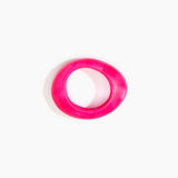 Dinosaur Designs Medium Rock Bangle in Flamingo color resin with Wide Fit