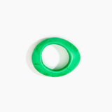Dinosaur Designs Medium Rock Bangle in Leaf color resin with Wide Fit