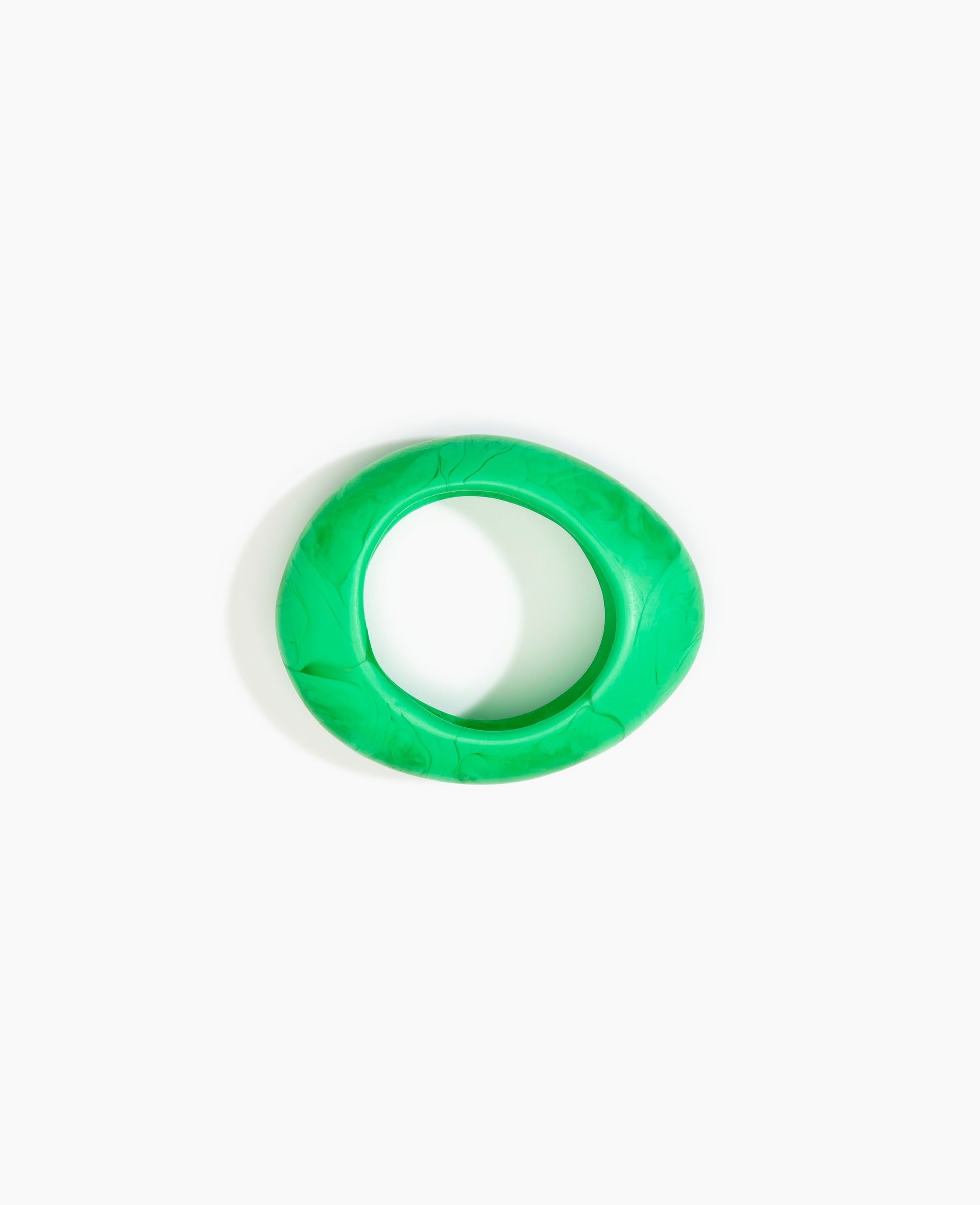 Dinosaur Designs Medium Rock Bangle in Leaf color resin with Wide Fit