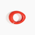 Dinosaur Designs Large Rock Bangle in Poppy color resin with Wide Fit