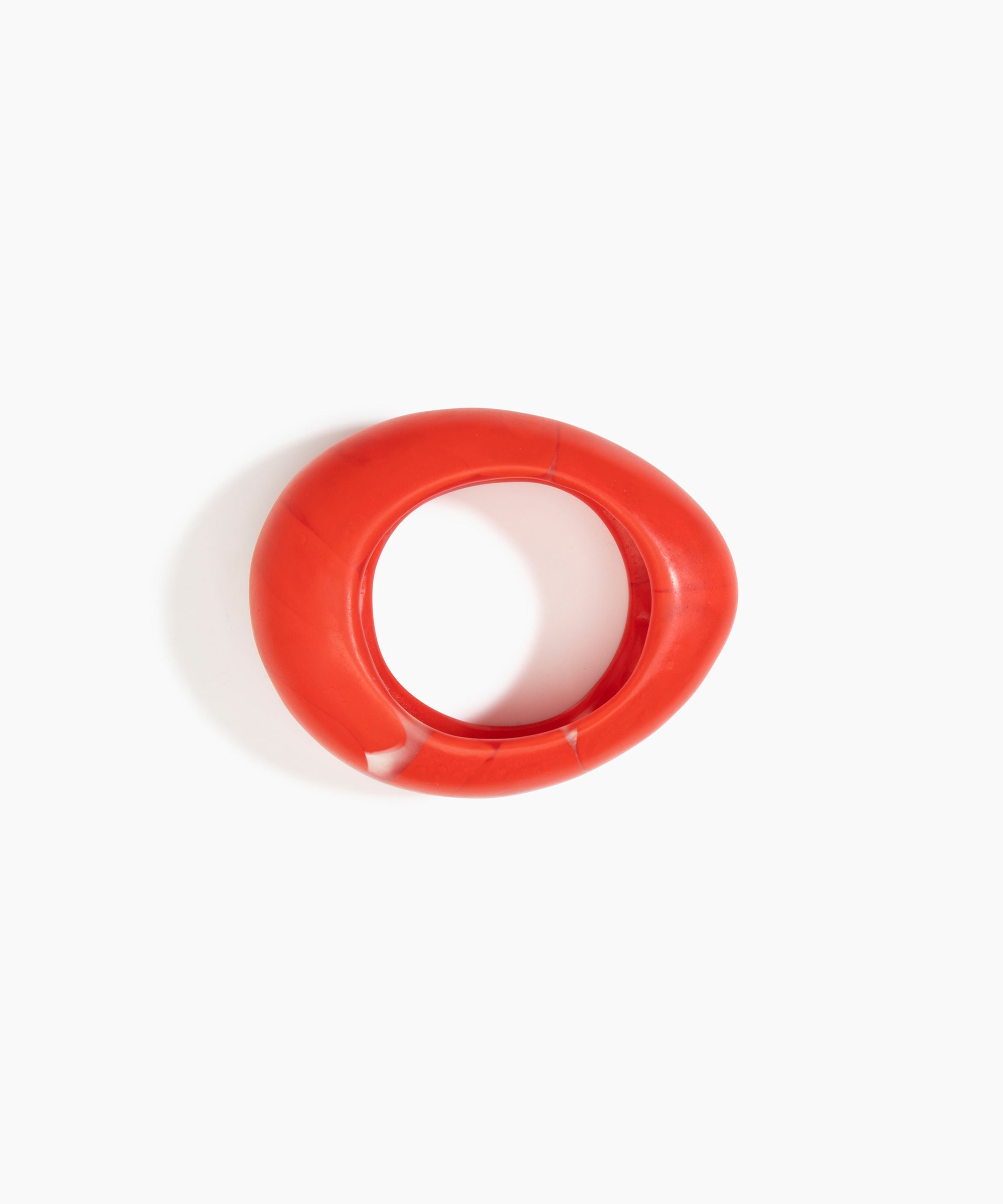 Dinosaur Designs Large Rock Bangle in Poppy color resin with Wide Fit