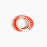 Dinosaur Designs Medium Rock Bangle in Strawberry color resin with Wide Fit