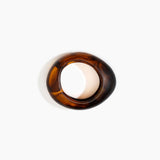 Dinosaur Designs Medium Rock Bangle in Tortoise color resin with Wide Fit