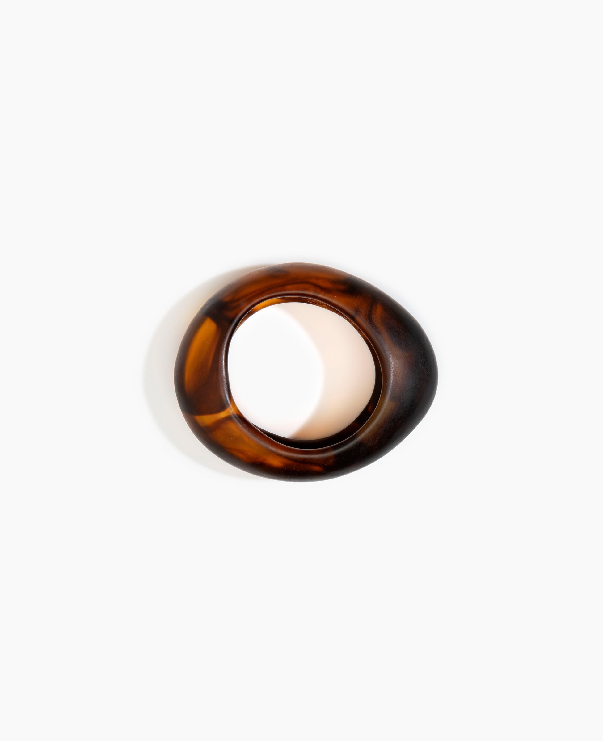 Dinosaur Designs Medium Rock Bangle in Tortoise color resin with Wide Fit