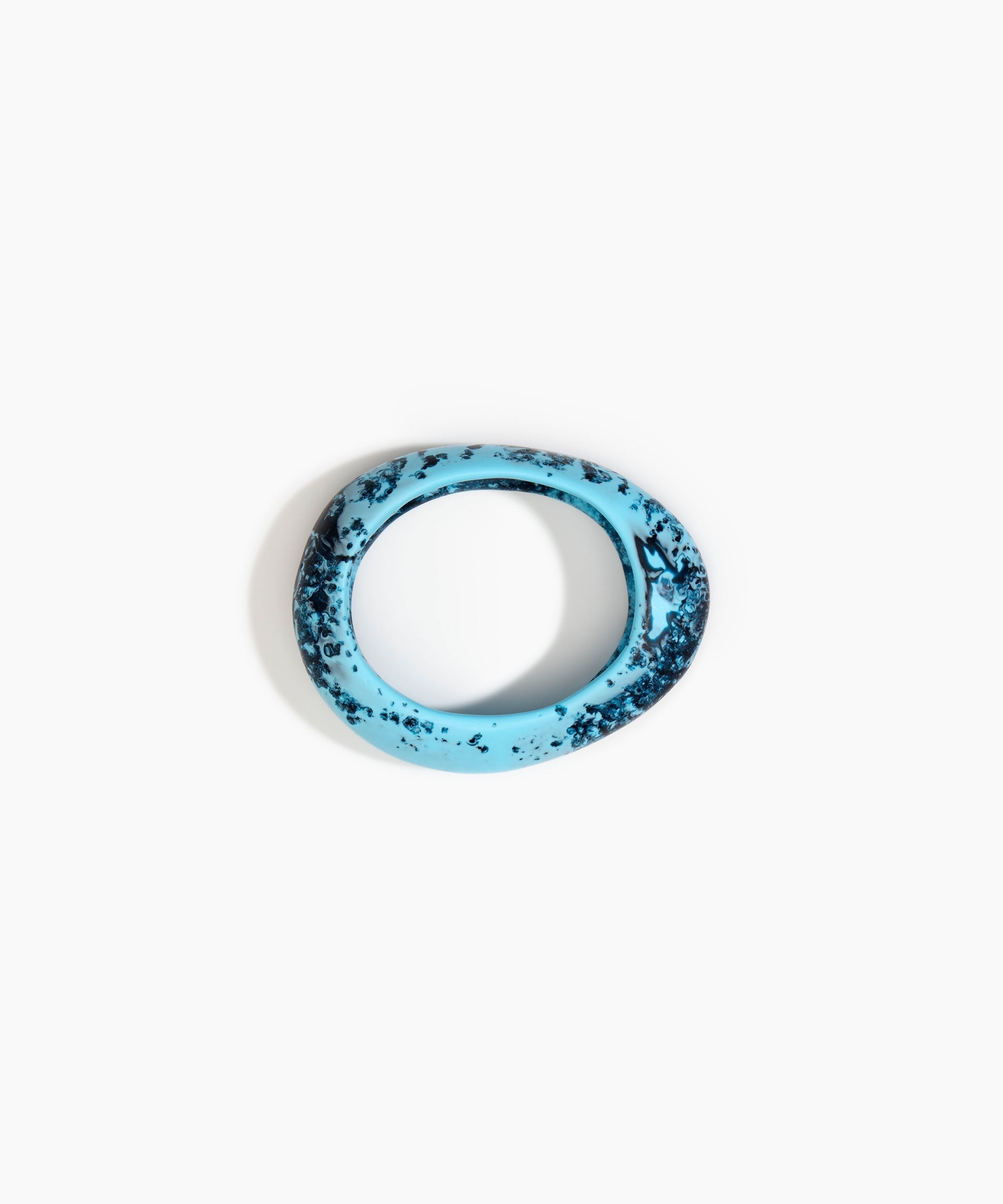 Dinosaur Designs Small Rock Bangle in Water color resin with Wide Fit