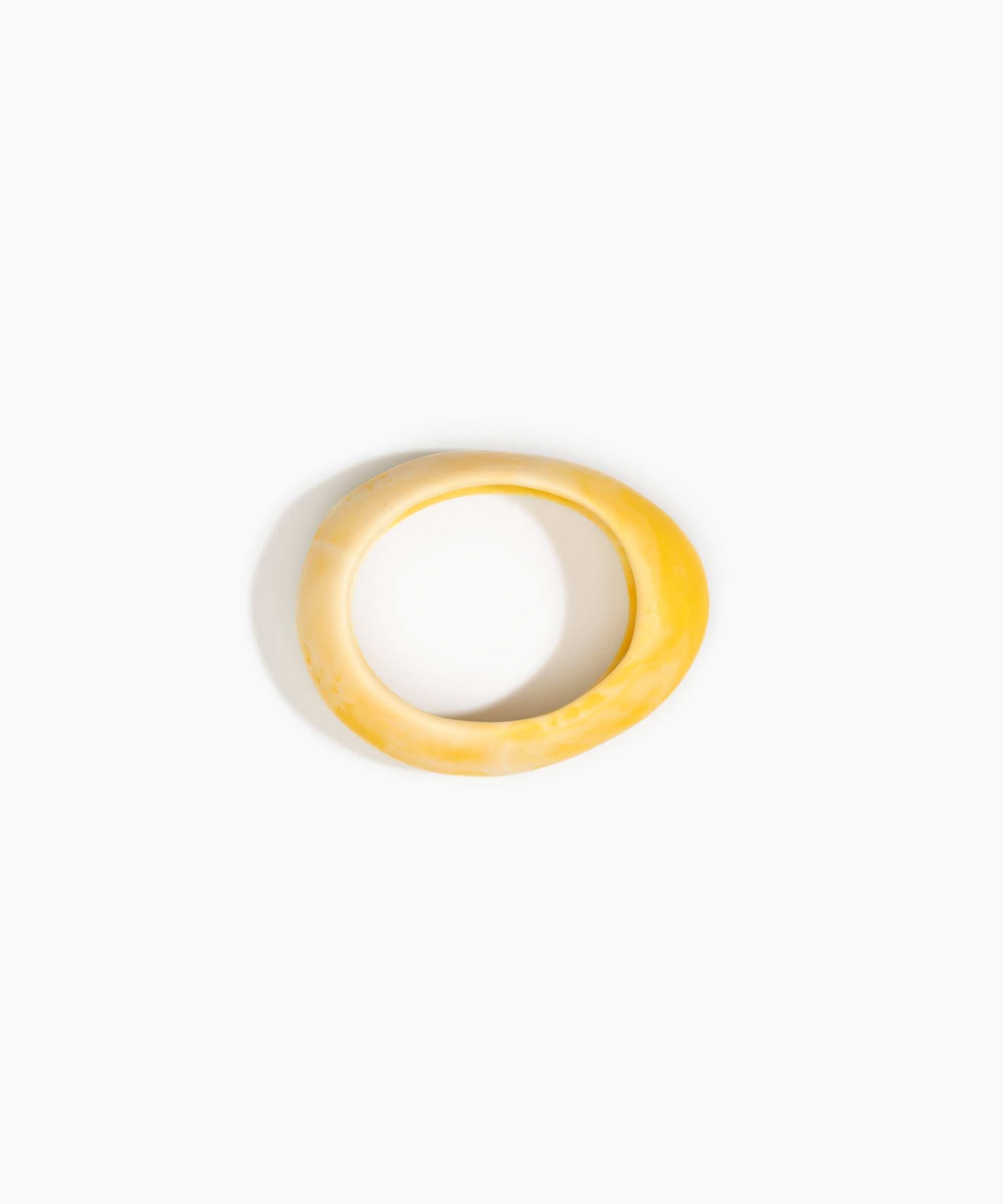 Dinosaur Designs Small Rock Bangle in Daisy color resin with Wide Fit