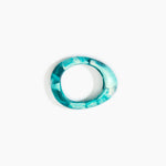 Dinosaur Designs Small Rock Bangle in Lagoon color resin with Wide Fit