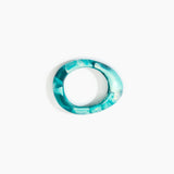 Dinosaur Designs Small Rock Bangle in Lagoon color resin with Wide Fit