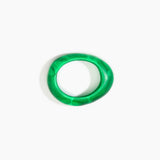 Dinosaur Designs Small Rock Bangle in Leaf color resin with Wide Fit