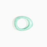 Dinosaur Designs Small Rock Bangle in Mint color resin with Wide Fit