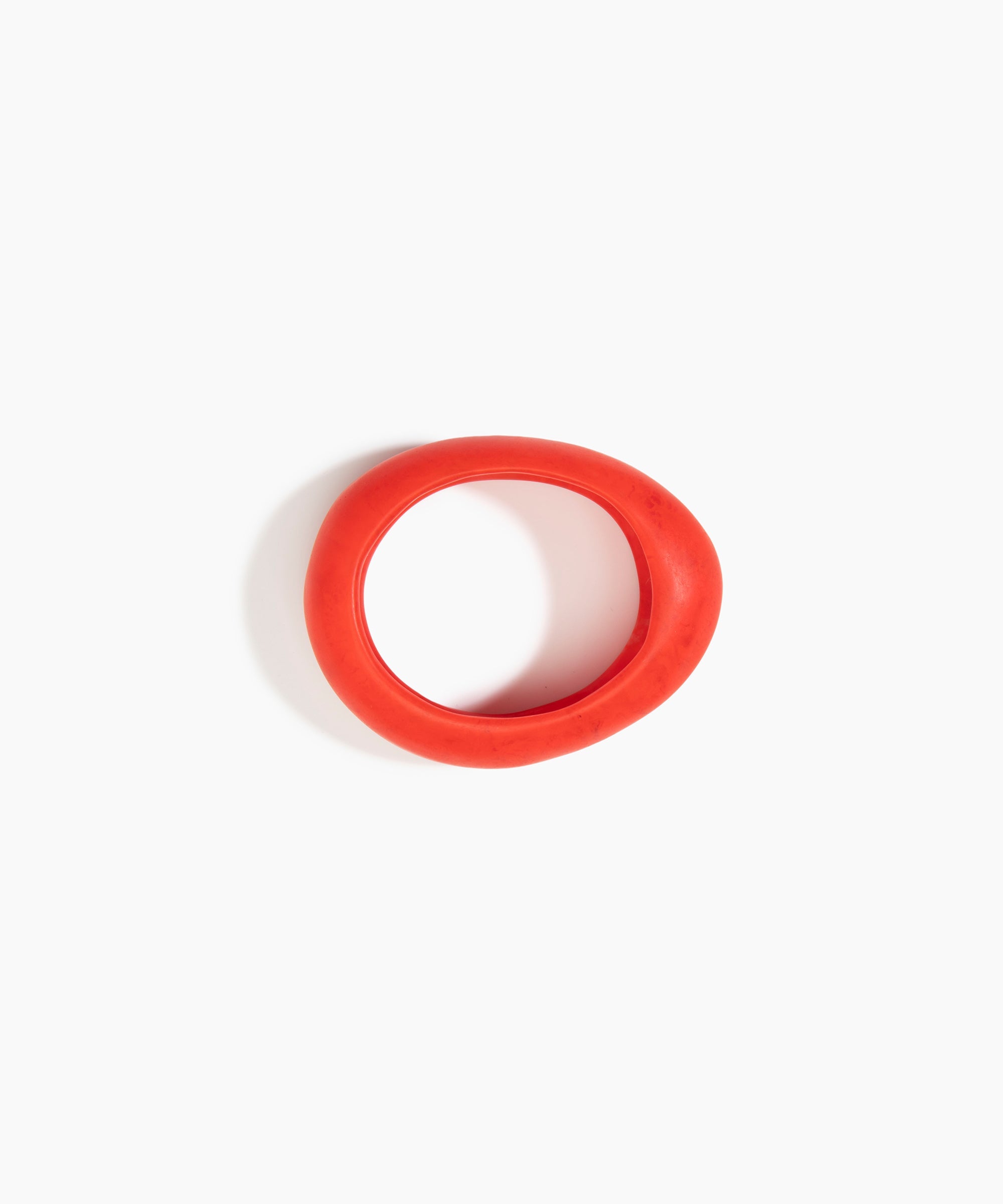 Dinosaur Designs Small Rock Bangle in Poppy color resin with Wide Fit
