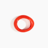 Dinosaur Designs Medium Rock Bangle in Poppy color resin with Wide Fit