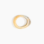 Dinosaur Designs Small Rock Bangle in Sandy Pearl color resin with Wide Fit
