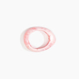 Dinosaur Designs Small Rock Bangle in Shell Pink color resin with Wide Fit