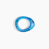 Dinosaur Designs Small Rock Bangle in Sky color resin with Wide Fit