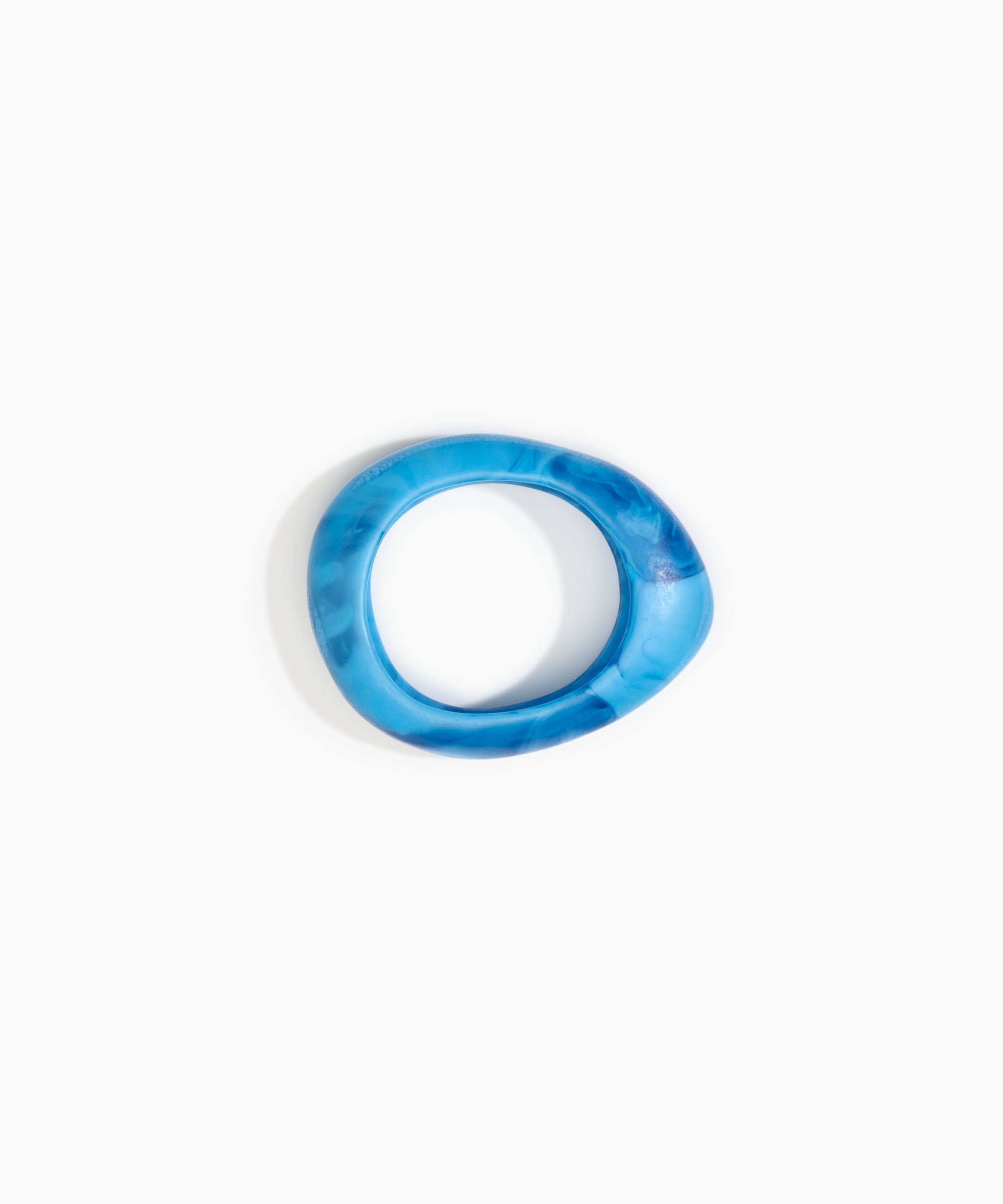 Dinosaur Designs Small Rock Bangle in Sky color resin with Wide Fit
