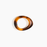 Dinosaur Designs Small Rock Bangle in Tortoise color resin with Wide Fit