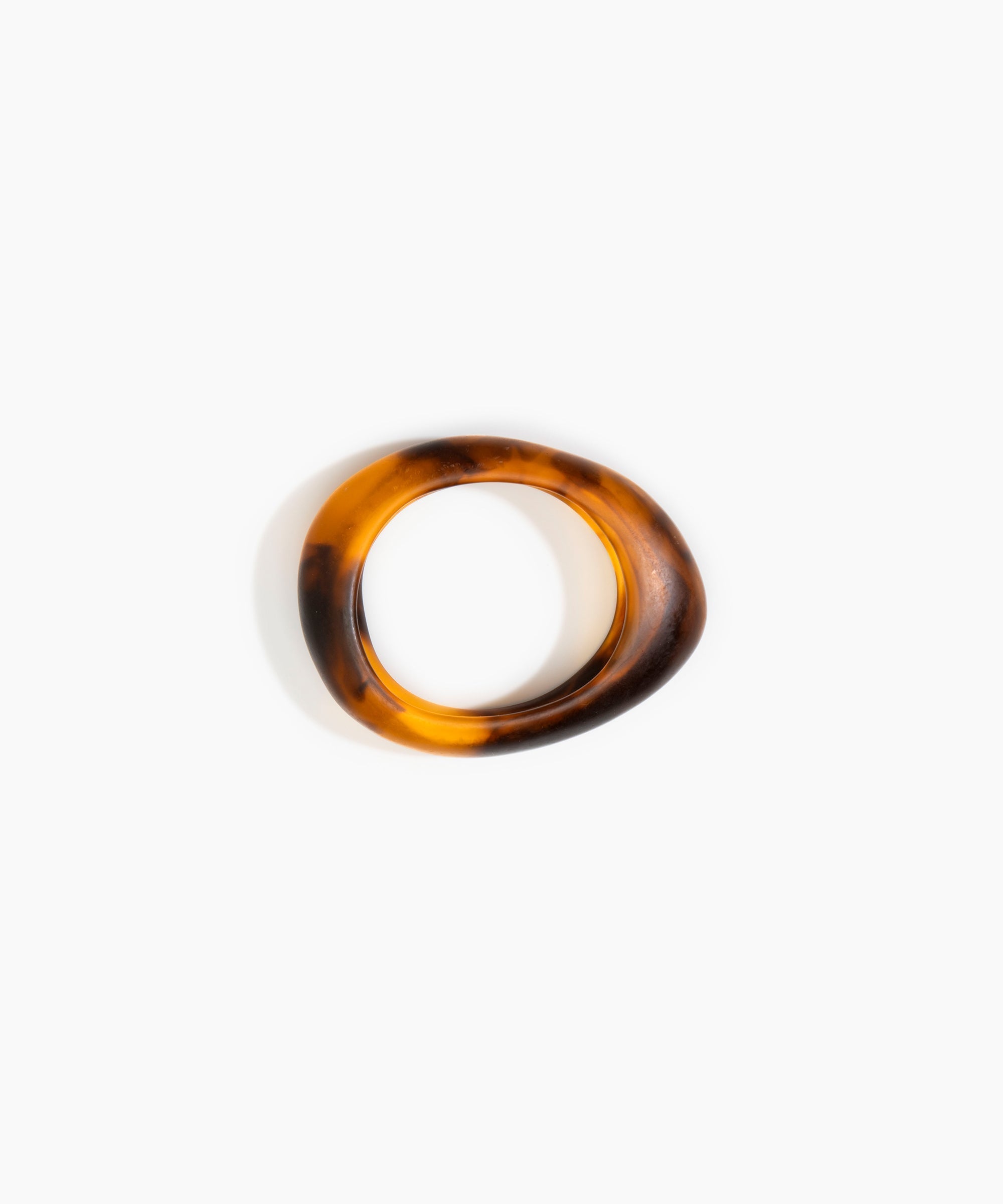 Dinosaur Designs Small Rock Bangle in Tortoise color resin with Wide Fit