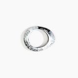 Dinosaur Designs Small Rock Bangle in White Marble color resin with Wide Fit