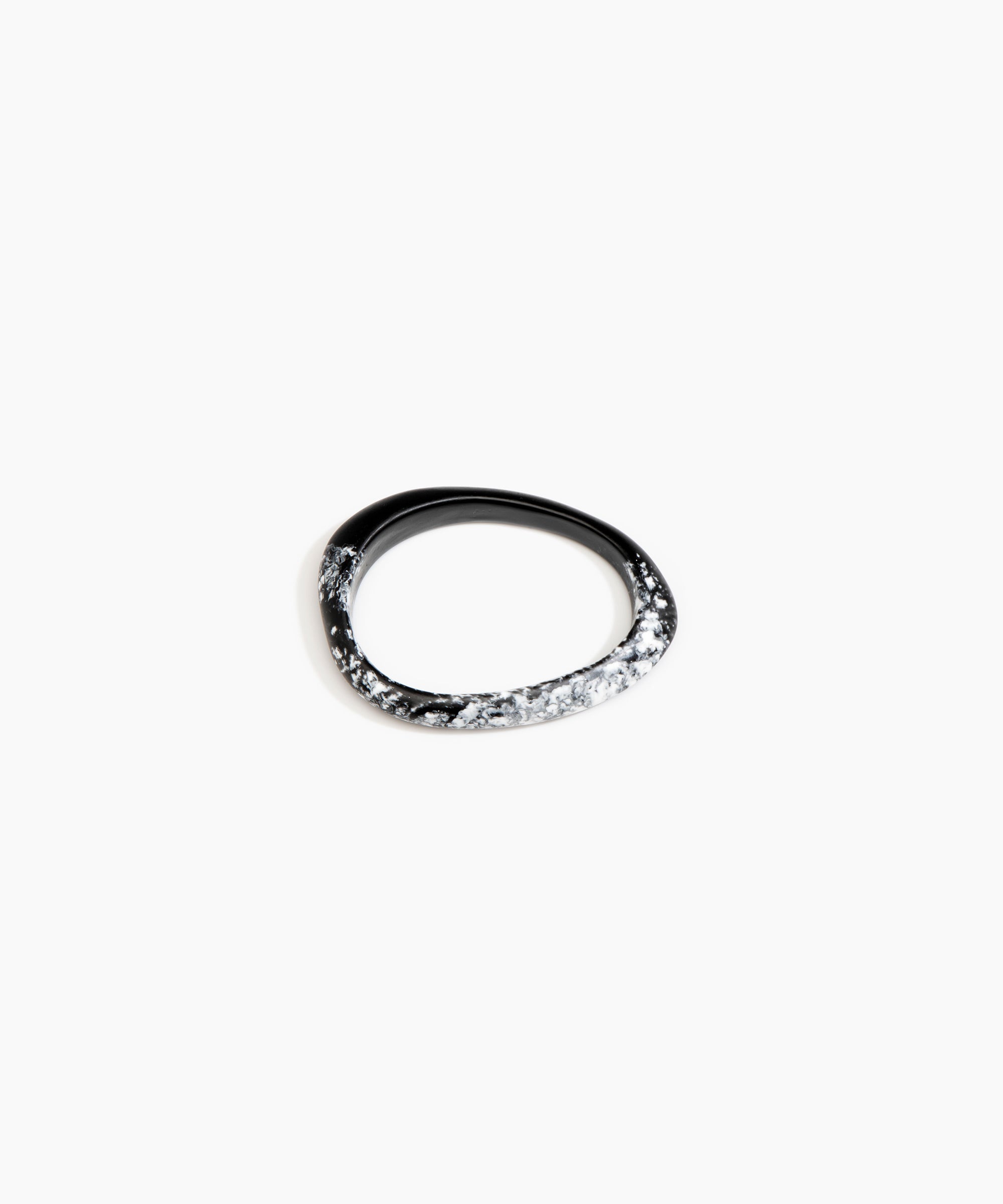 Dinosaur Designs SBRCKWBN rock wishbone bangle BLACK MARBLE