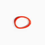 Dinosaur Designs Rock Wishbone Bangle in Poppy color resin with Wide Fit