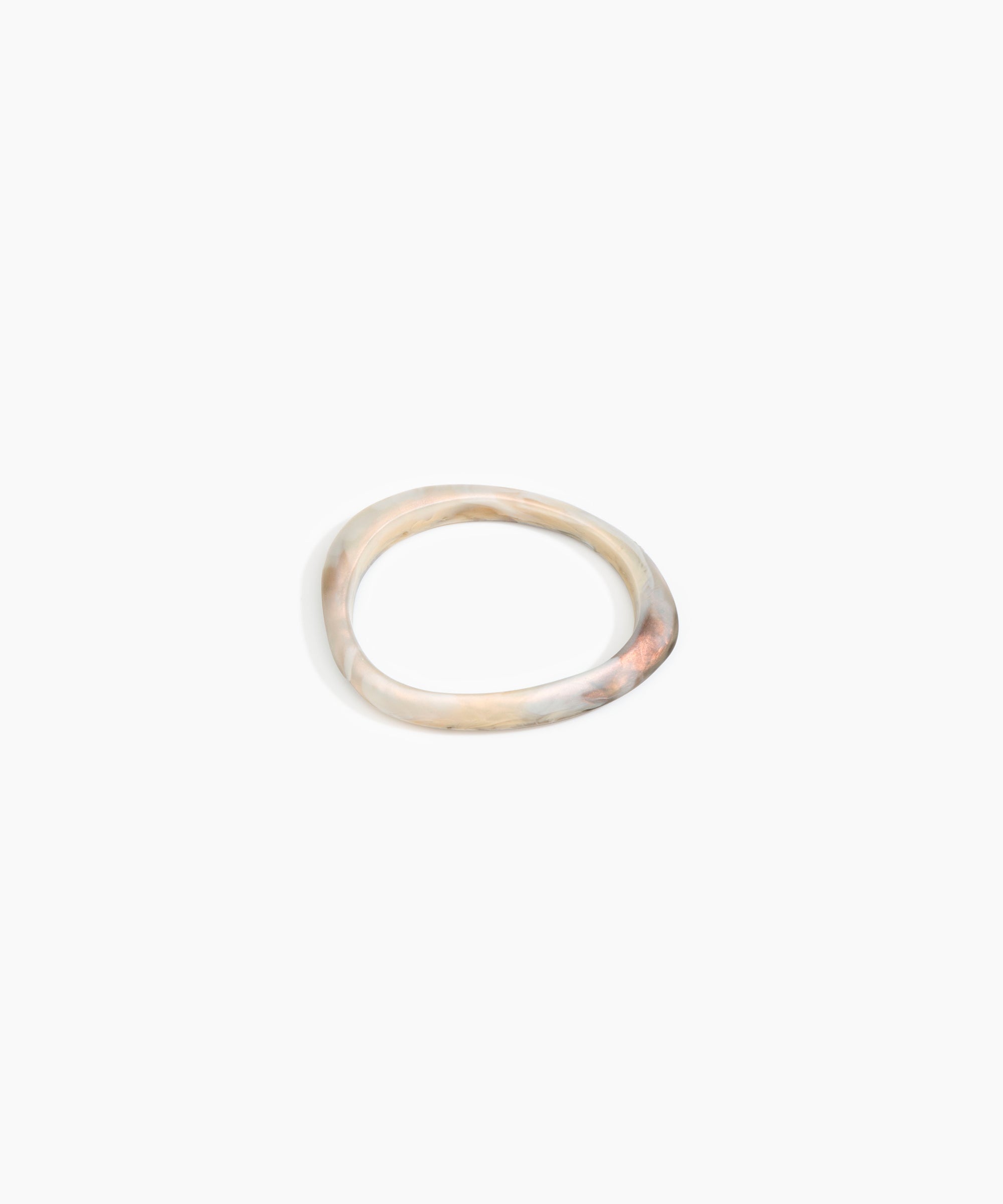 Dinosaur Designs SBRCKWBN rock wishbone bangle SANDY PEARL