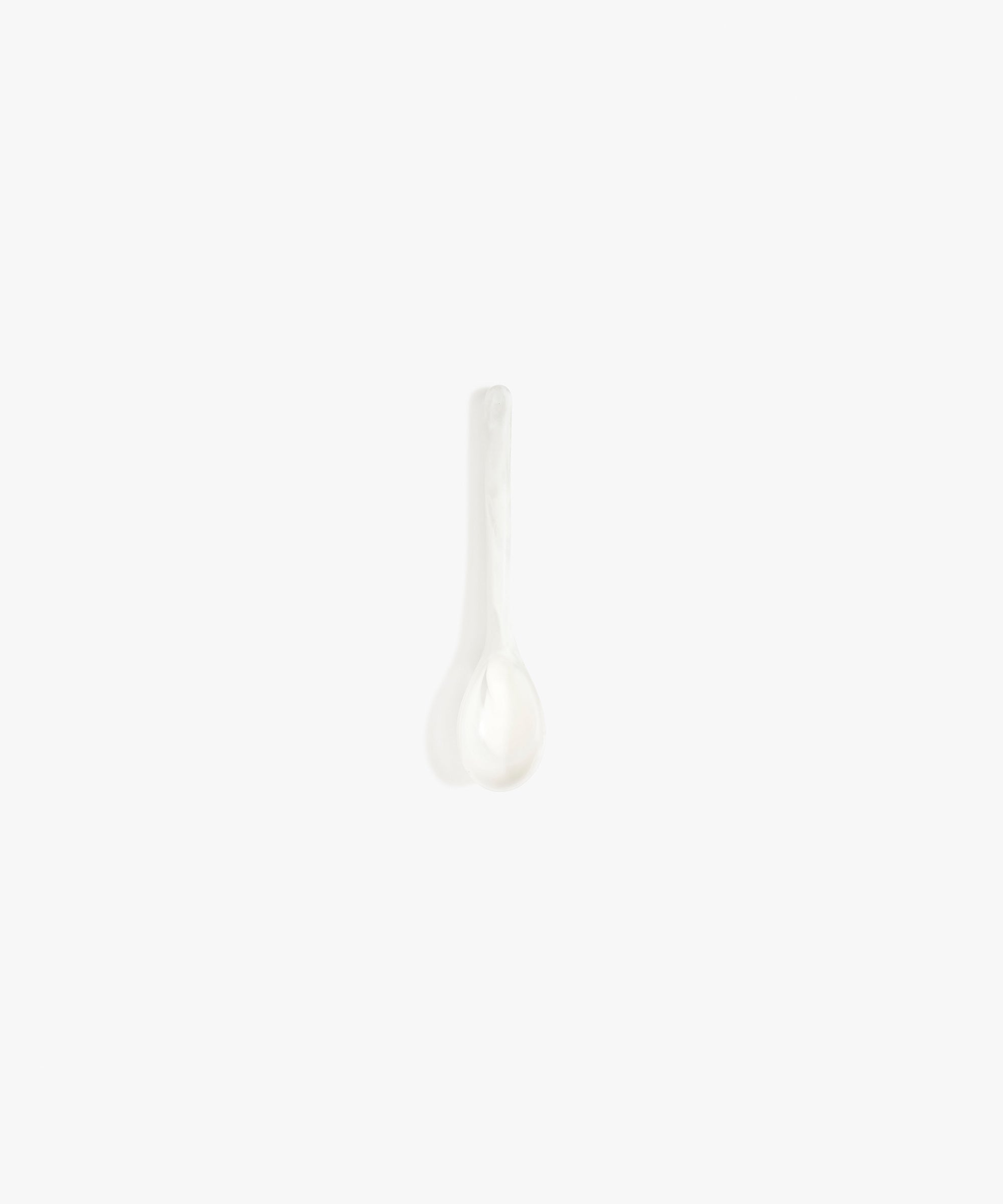 Dinosaur Designs Stone Spoon in Snow Swirl color resin