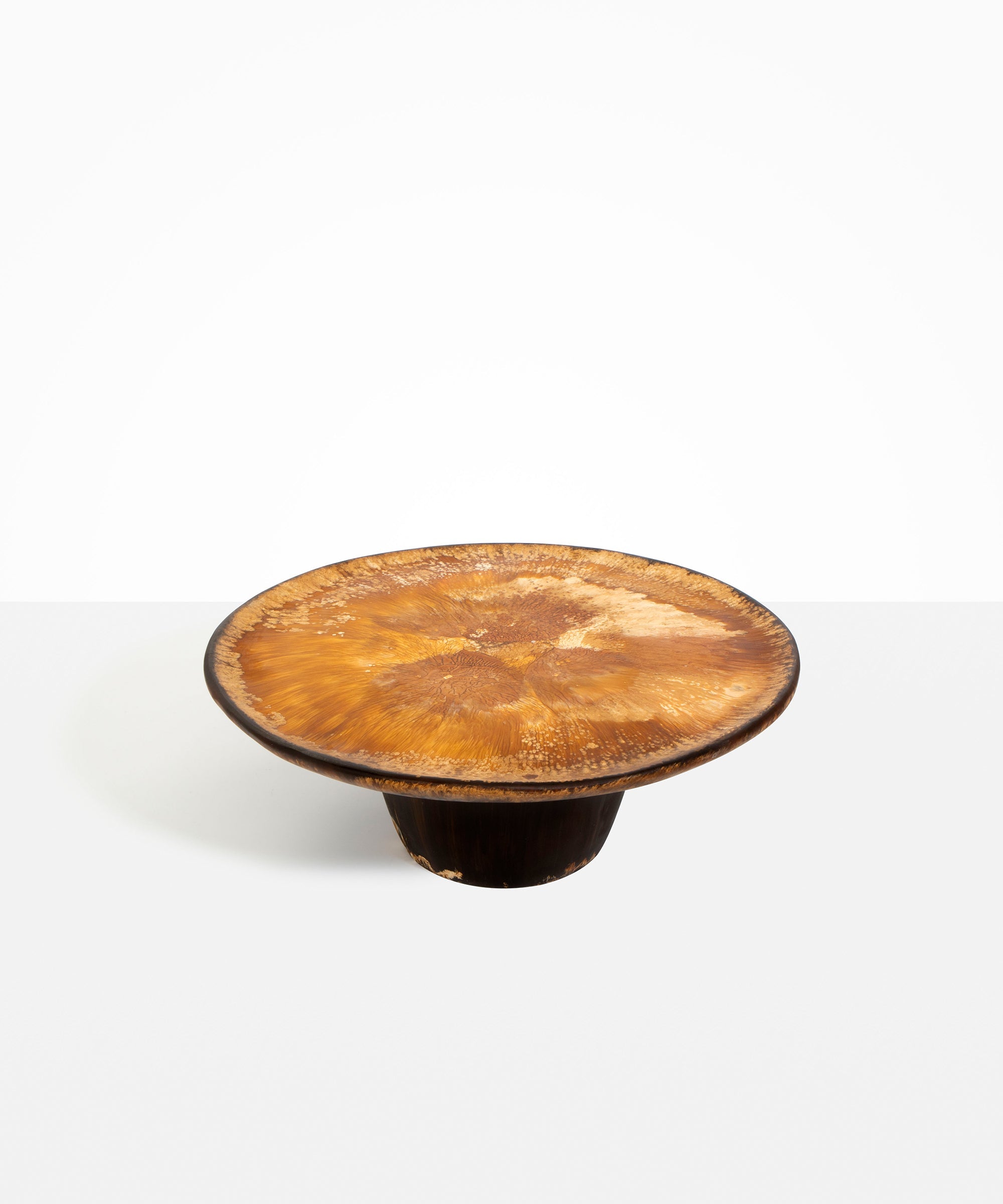 Dinosaur Designs Temple Cake Stand in Dark Horn color resin