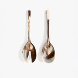 Dinosaur Designs Long Stone Servers in Cappuccino color resin