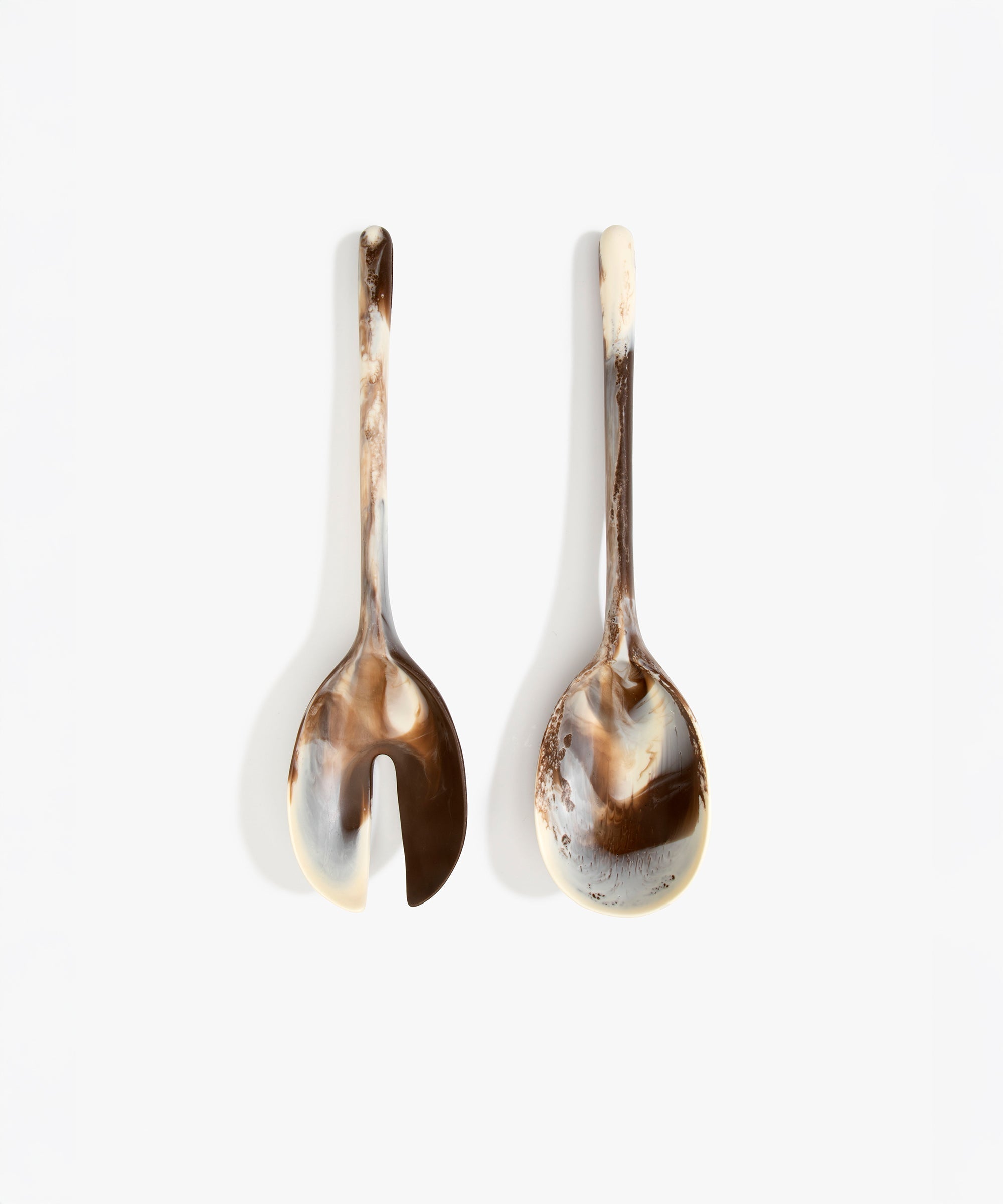 Dinosaur Designs Long Stone Servers in Cappuccino color resin