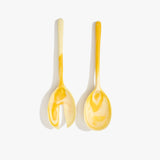 Dinosaur Designs Long Stone Servers in Daisy color resin