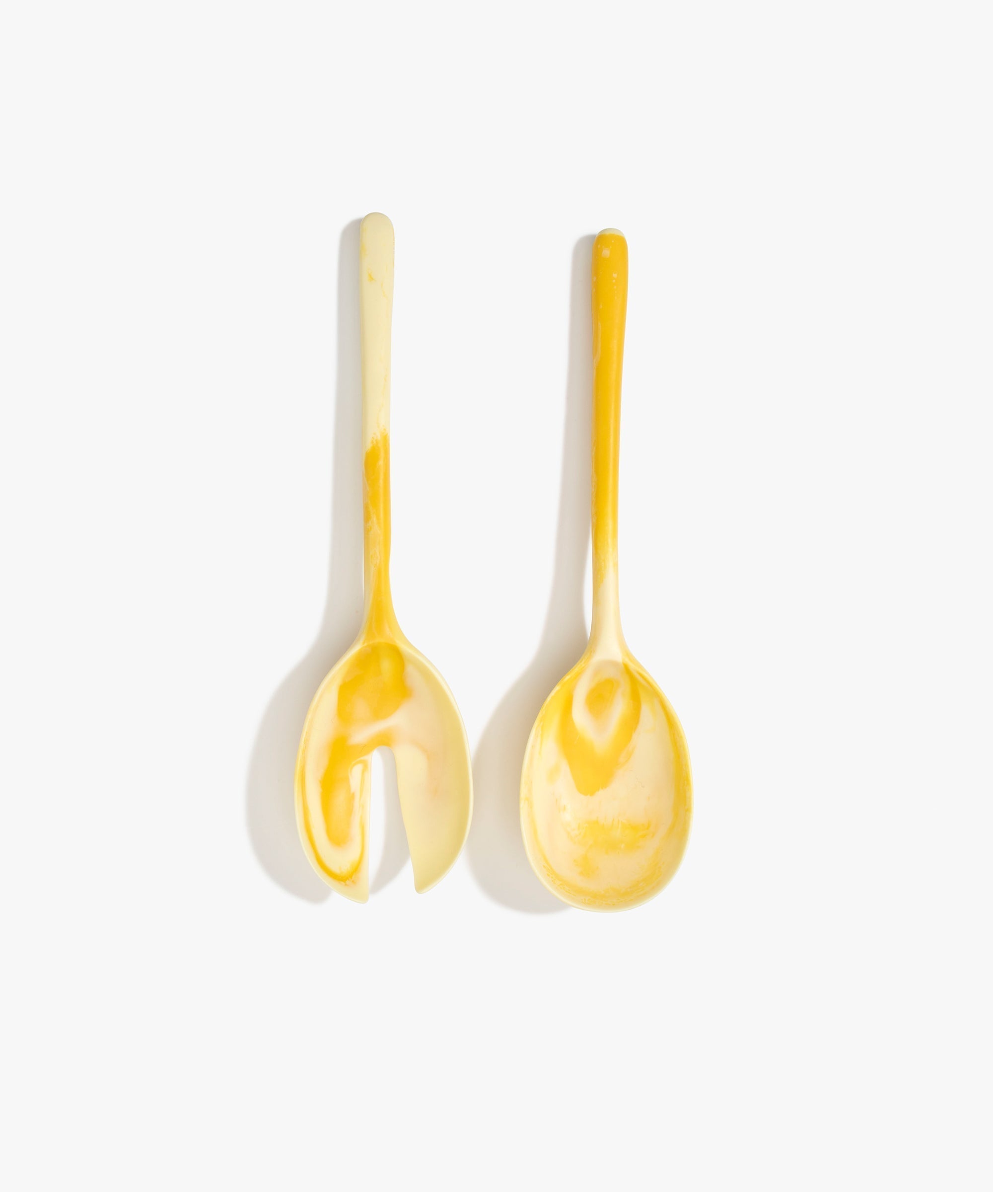 Dinosaur Designs Long Stone Servers in Daisy color resin