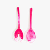 Dinosaur Designs Long Stone Servers in Flamingo color resin