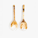 Dinosaur Designs Long Stone Servers in Light Horn color resin