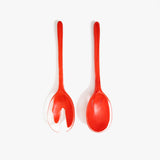 Dinosaur Designs Long Stone Servers in Poppy color resin