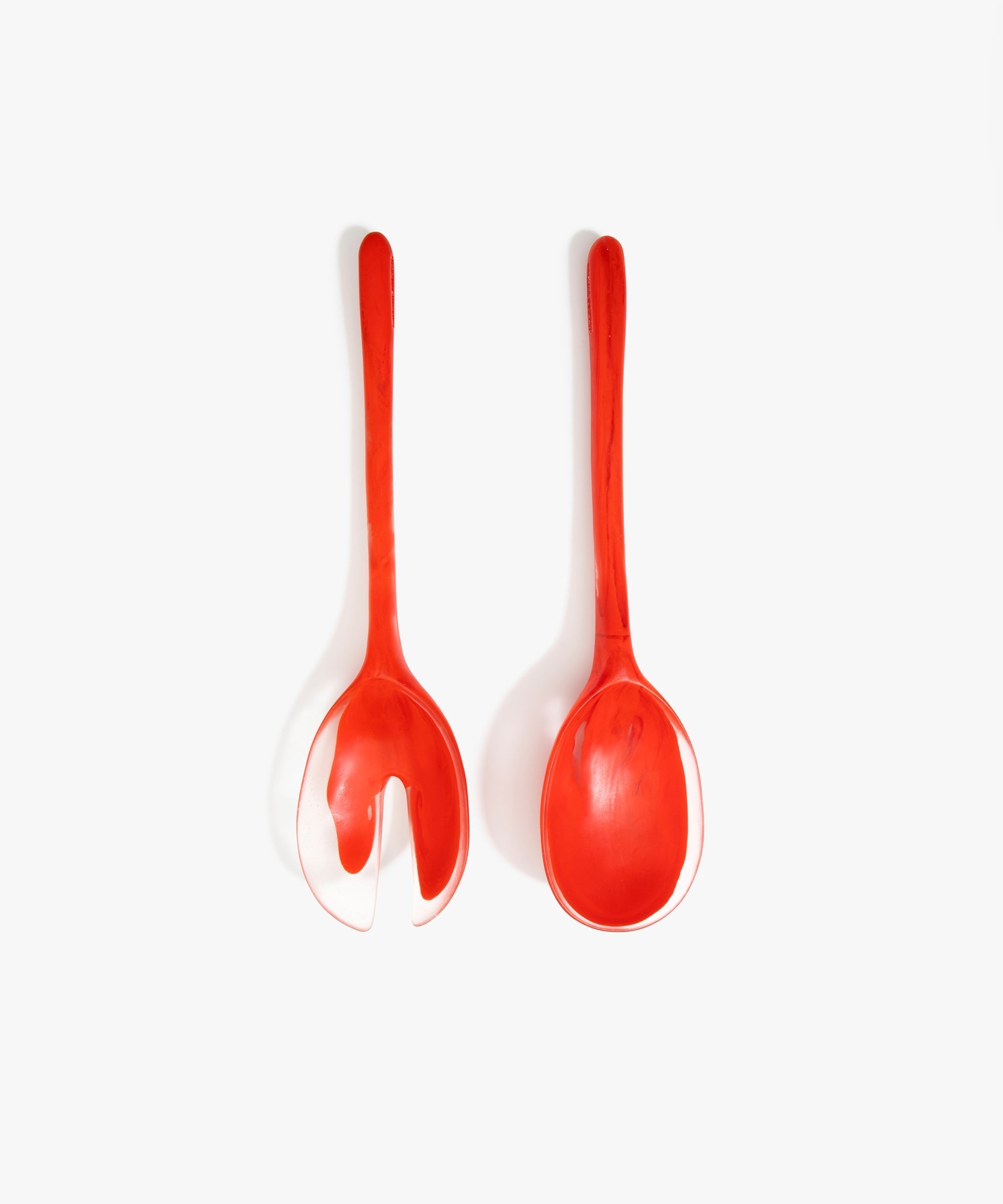Dinosaur Designs Long Stone Servers in Poppy color resin