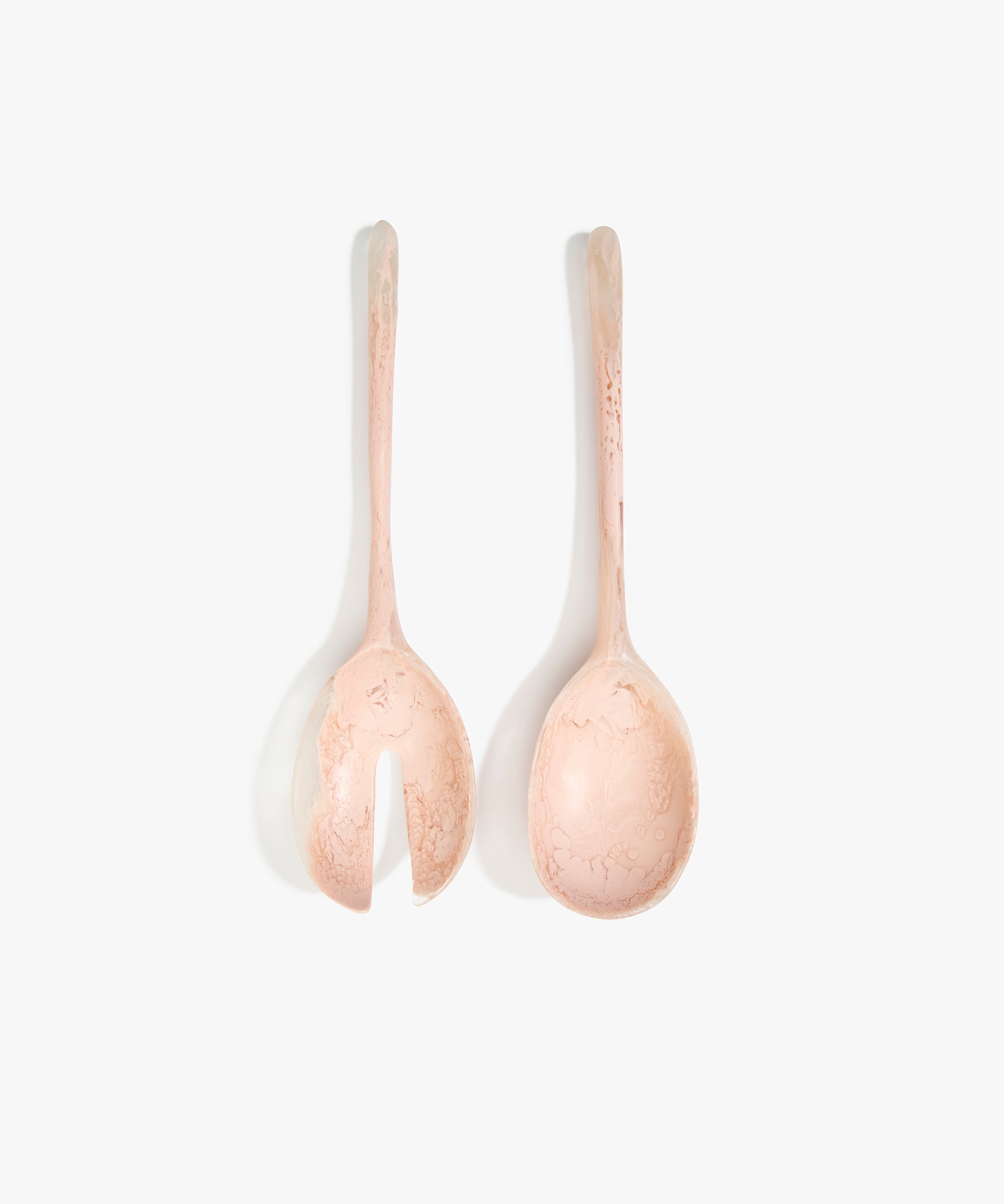 Dinosaur Designs Long Stone Servers in Rose Swirl color resin