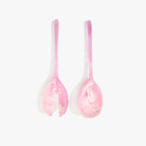 Dinosaur Designs Long Stone Servers in Shell Pink color resin