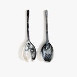 Dinosaur Designs Long Stone Servers in Slate color resin