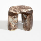 Dinosaur Designs 4 Leg Rock Tower Table in Cappuccino color resin