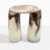 Dinosaur Designs Rock Tower Table in Cappuccino color resin
