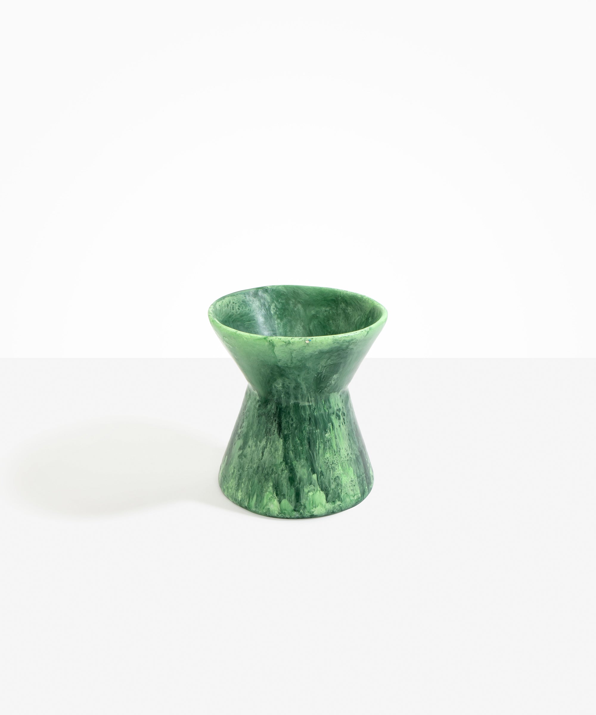 Dinosaur Designs Medium Bow Vase in Moss color resin