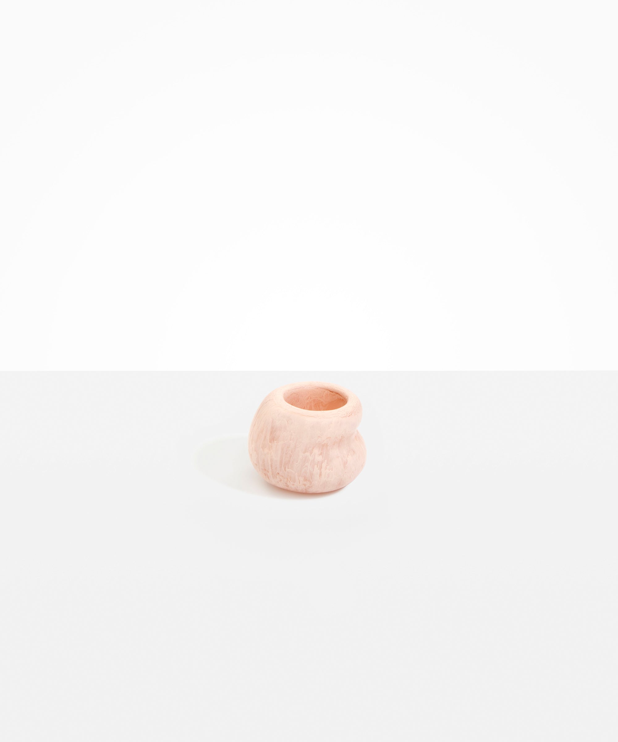 Dinosaur Designs Small Chestnut Vase in Rose Swirl color resin