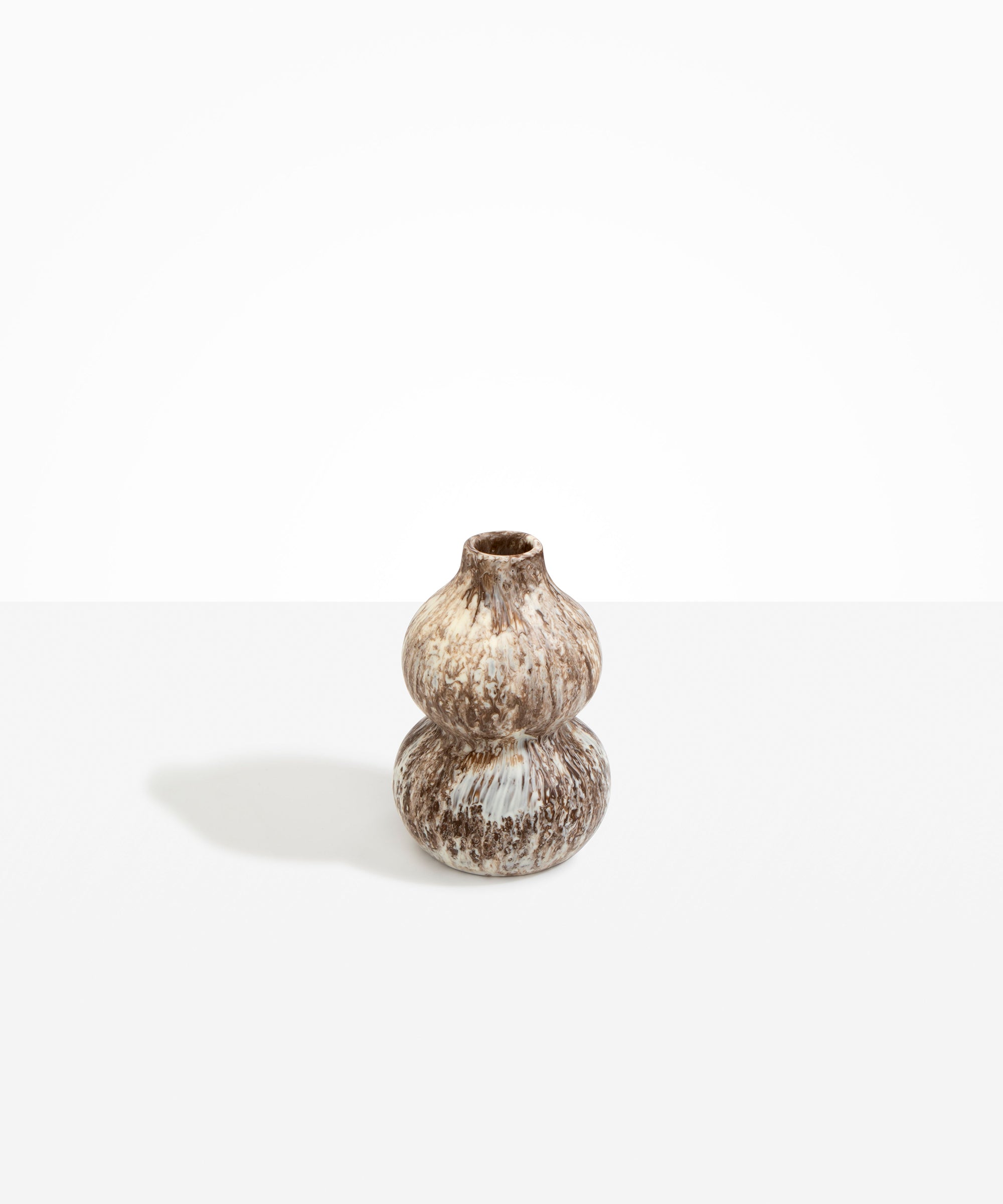 Dinosaur Designs Lotus Seed Vase in Cappuccino color resin