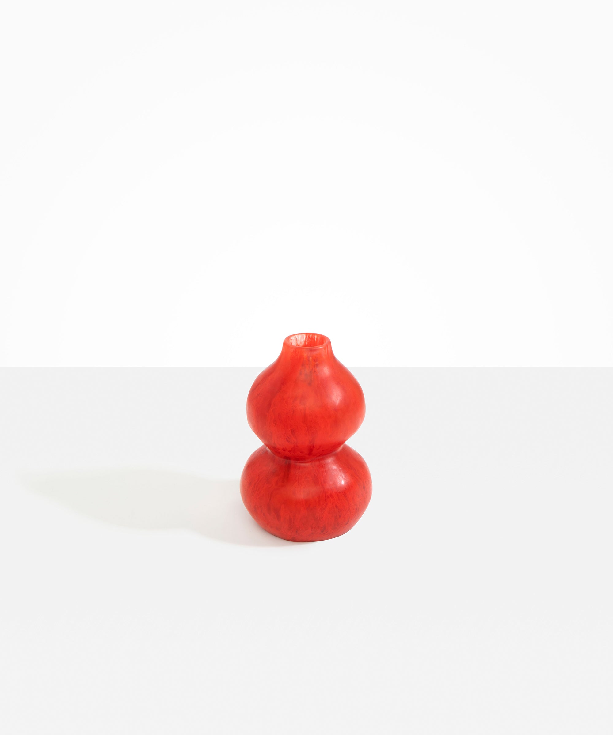 Dinosaur Designs Lotus Seed Vase in Poppy color resin