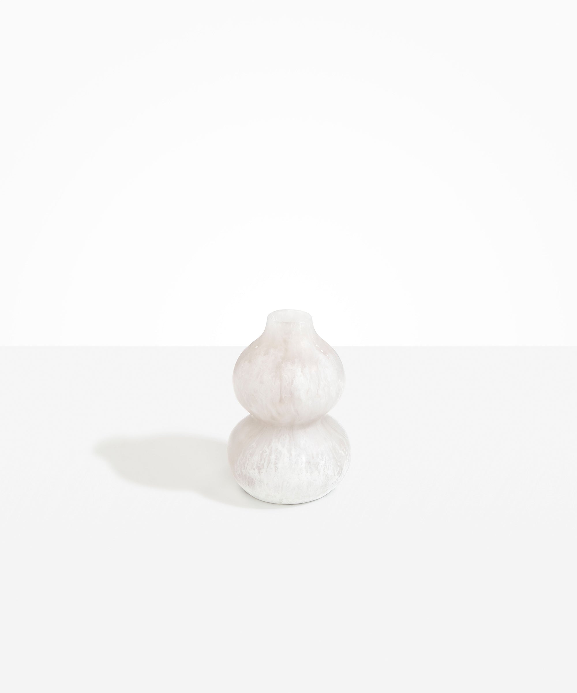 Dinosaur Designs Lotus Seed Vase in Snow Swirl color resin