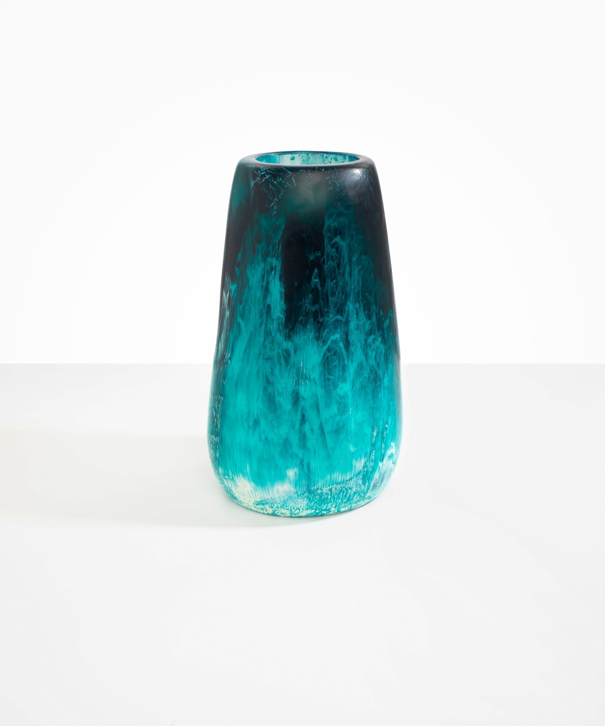 Dinosaur Designs Grand Pebble Vase in Lagoon color resin